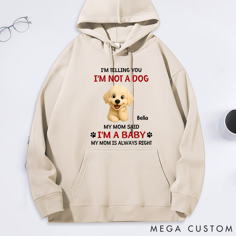 Personalized Dog Lover Litterally a Baby Hoodies