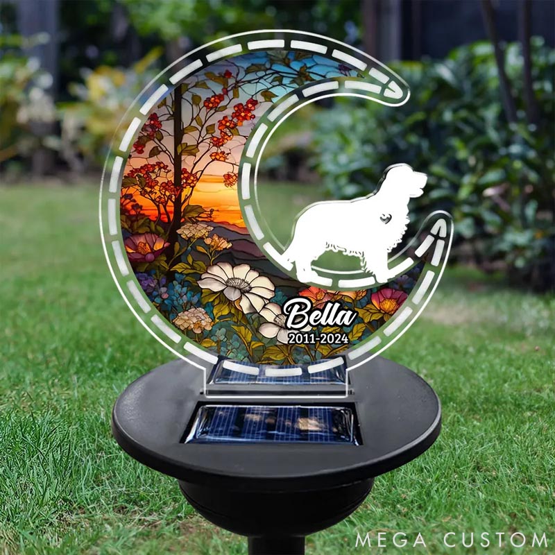 Personalized Dog Lover Look for You and Stay with You Solar Light