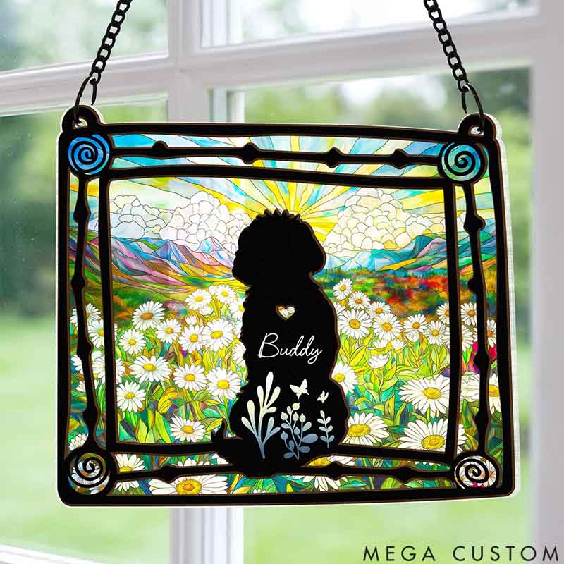 Personalized Dog Lover Loss of Dog in Loving Memory Suncatcher