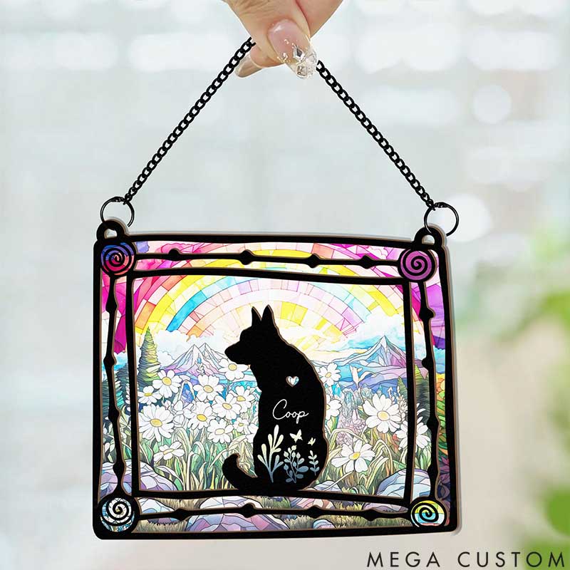 Personalized Dog Lover Loss of Dog in Loving Memory Suncatcher