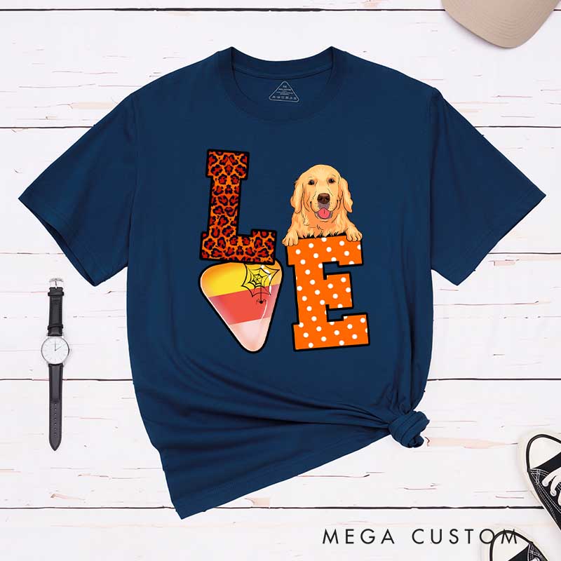 Personalized Dog Lover Love Halloween Dog T-Shirt