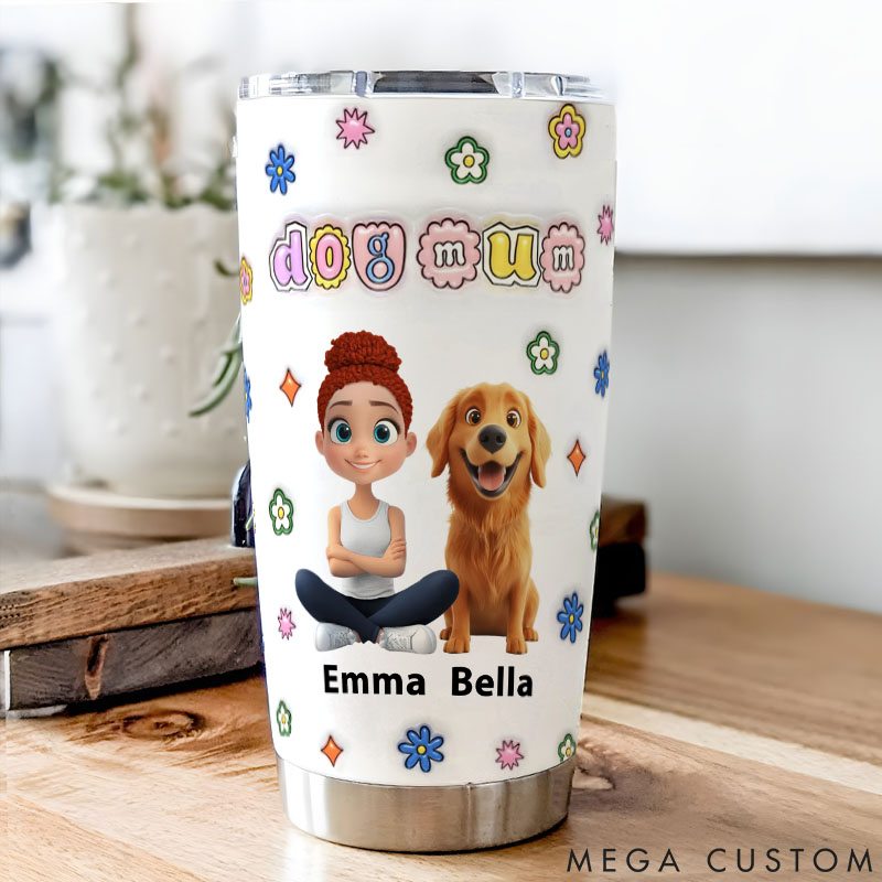 Personalized Dog Lover Love Myself for being Dog Mom 20oz Tumbler