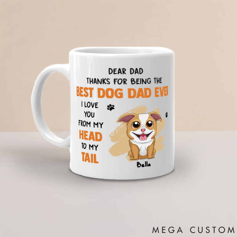 Personalized Dog Lover Love You From Head to Mugs