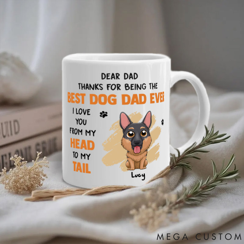 Personalized Dog Lover Love You From Head to Mugs