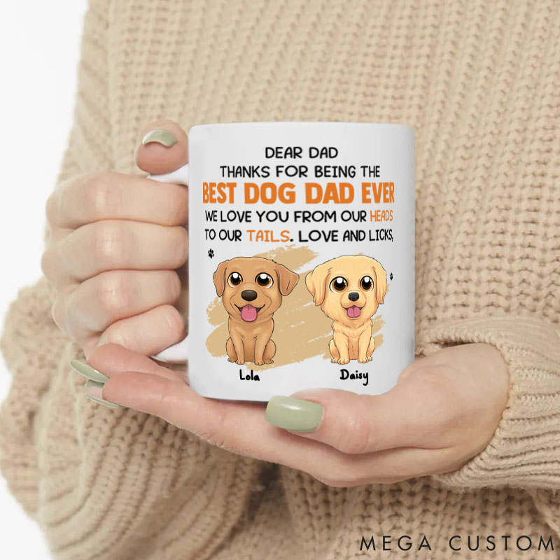 Personalized Dog Lover Love You From Head to Mugs