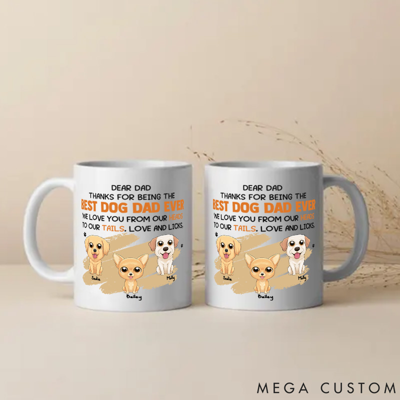 Personalized Dog Lover Love You From Head to Mugs