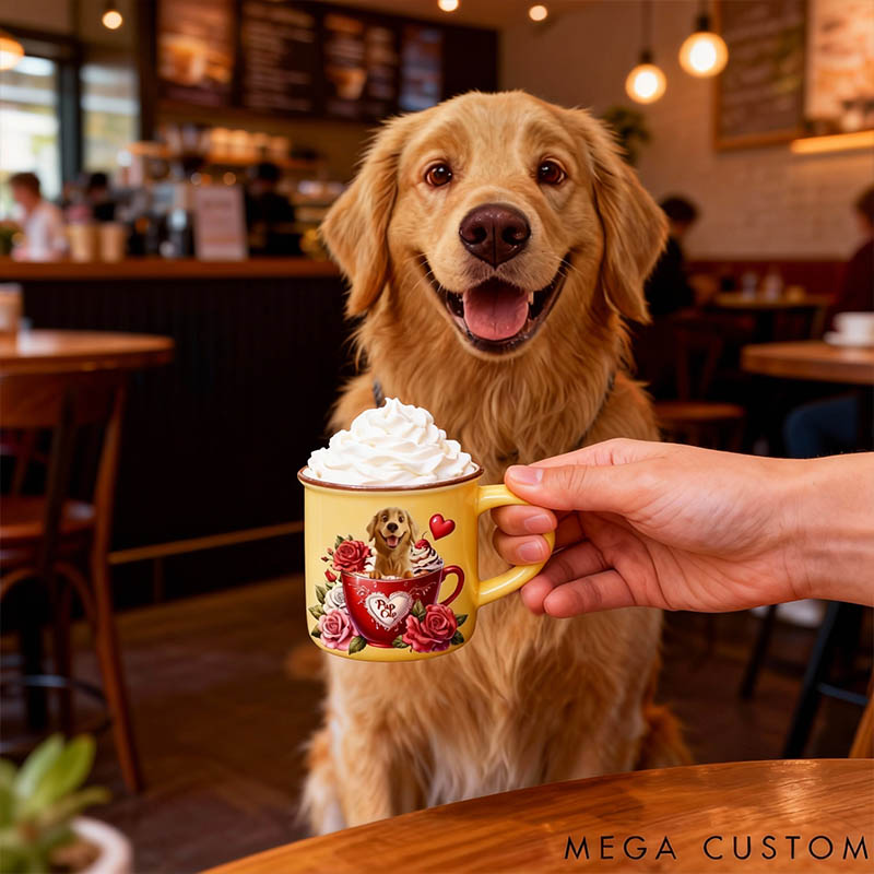 Personalized Dog Lover Love You Pup Cup Puppuccino Mug
