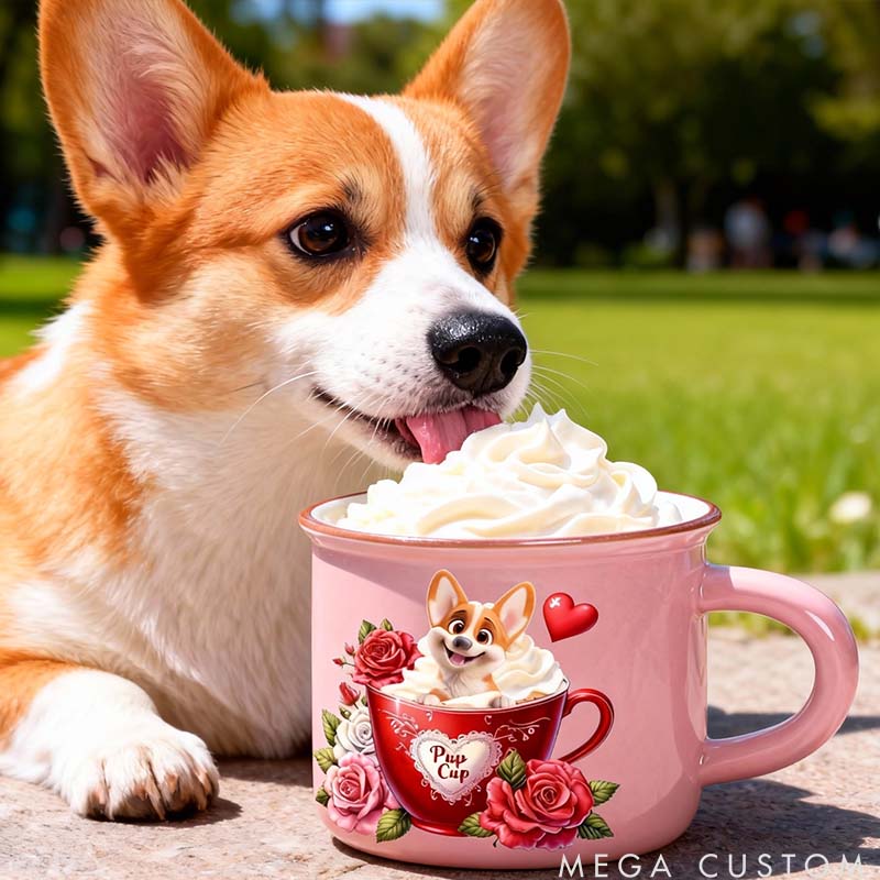 Personalized Dog Lover Love You Pup Cup Puppuccino Mug