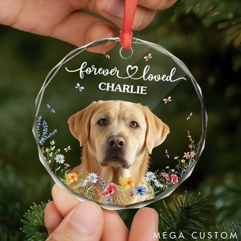 Personalized Dog Lover Love that Never Fades Christmas Ornament