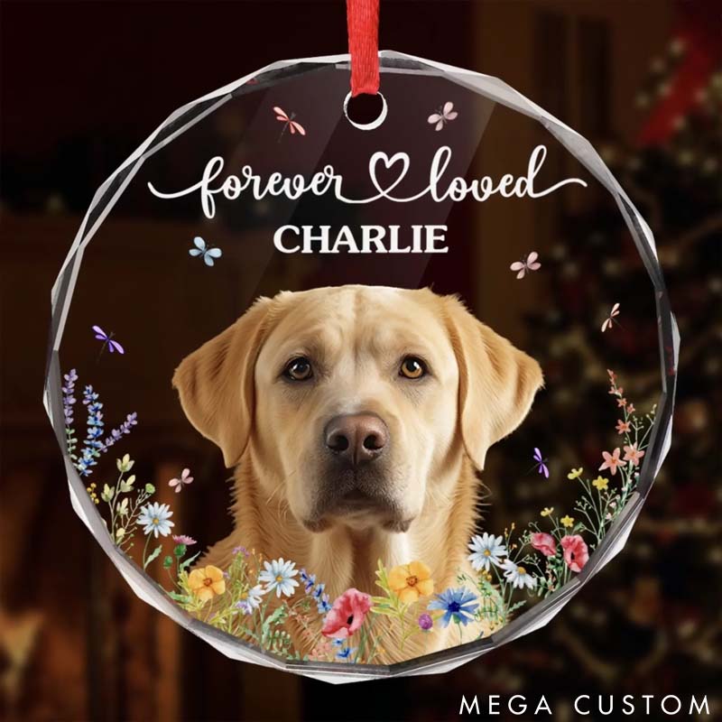 Personalized Dog Lover Love that Never Fades Christmas Ornament