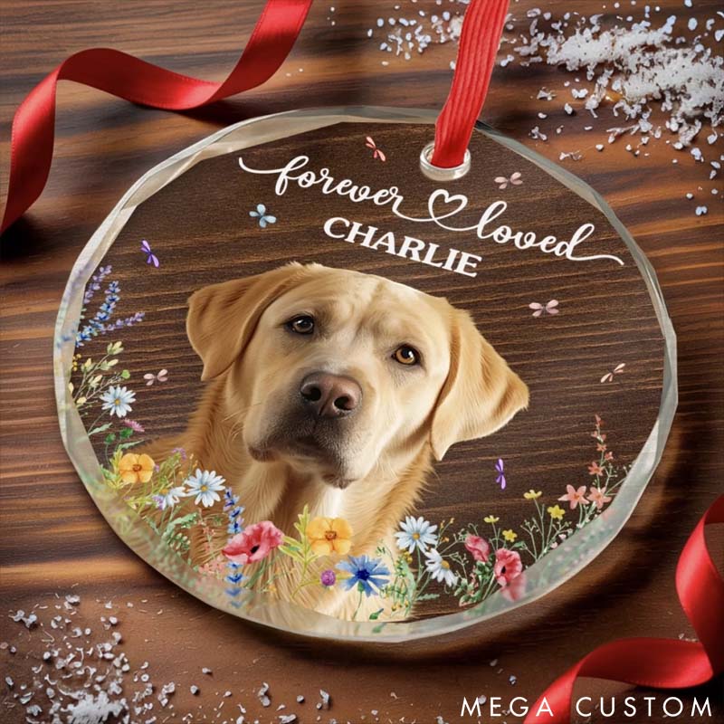 Personalized Dog Lover Love that Never Fades Christmas Ornament