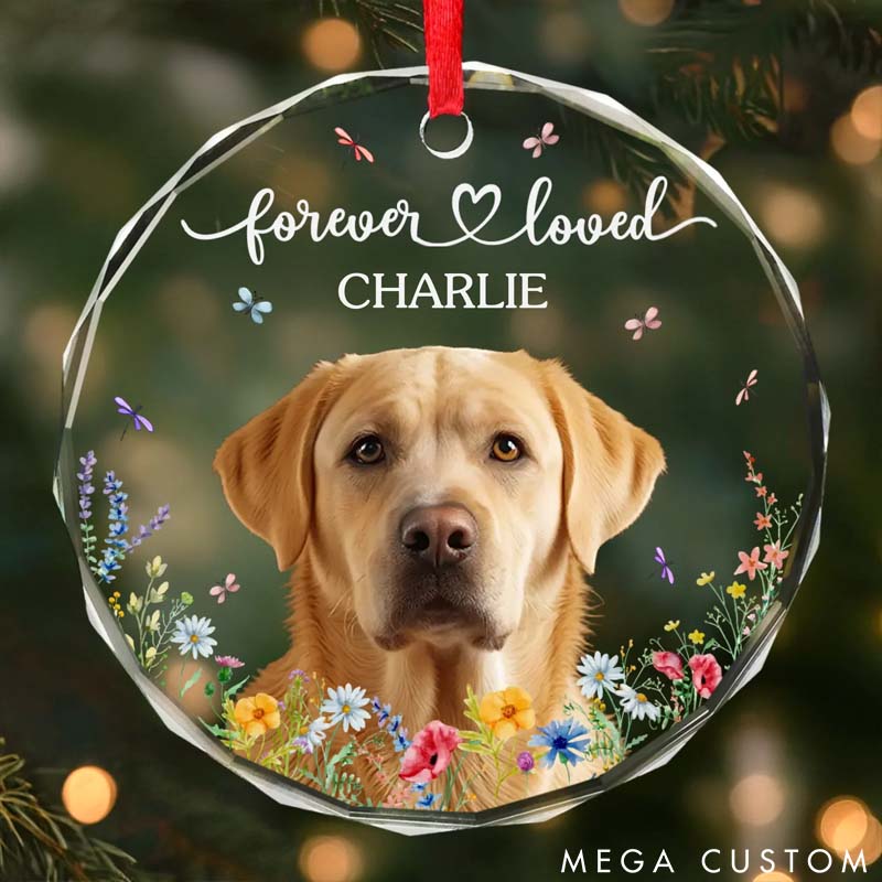 Personalized Dog Lover Love that Never Fades Christmas Ornament