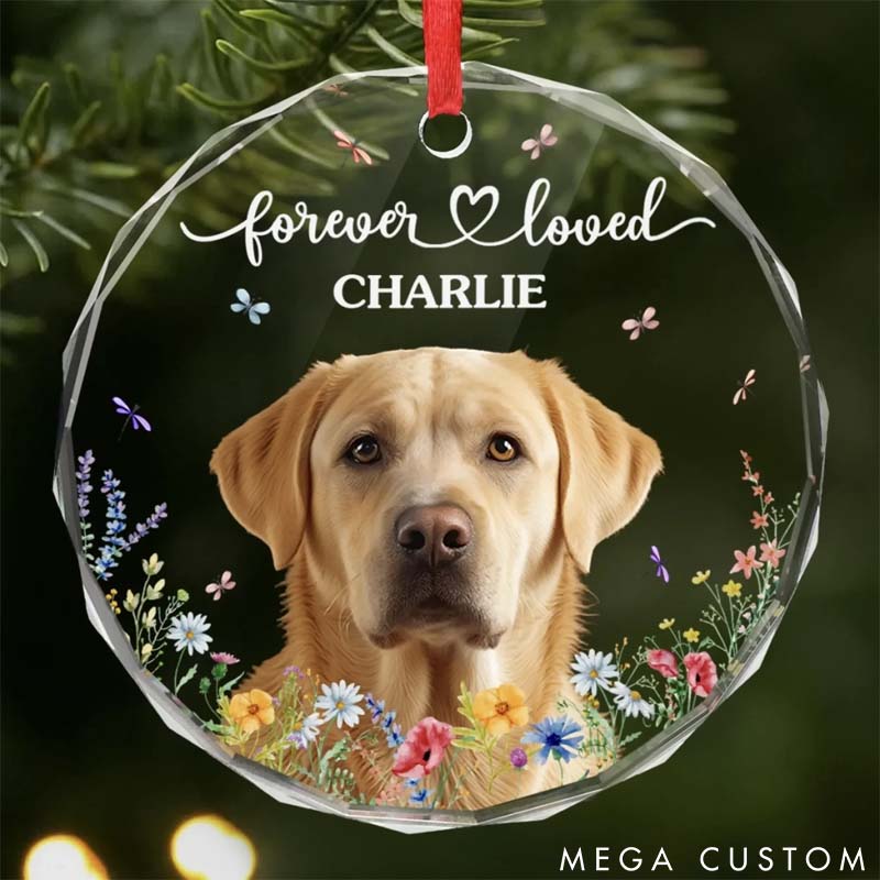 Personalized Dog Lover Love that Never Fades Christmas Ornament