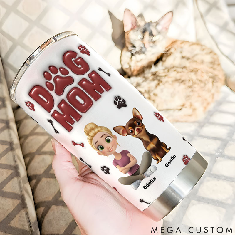 Personalized Dog Lover Lovely Dog Mama 20oz Tumbler