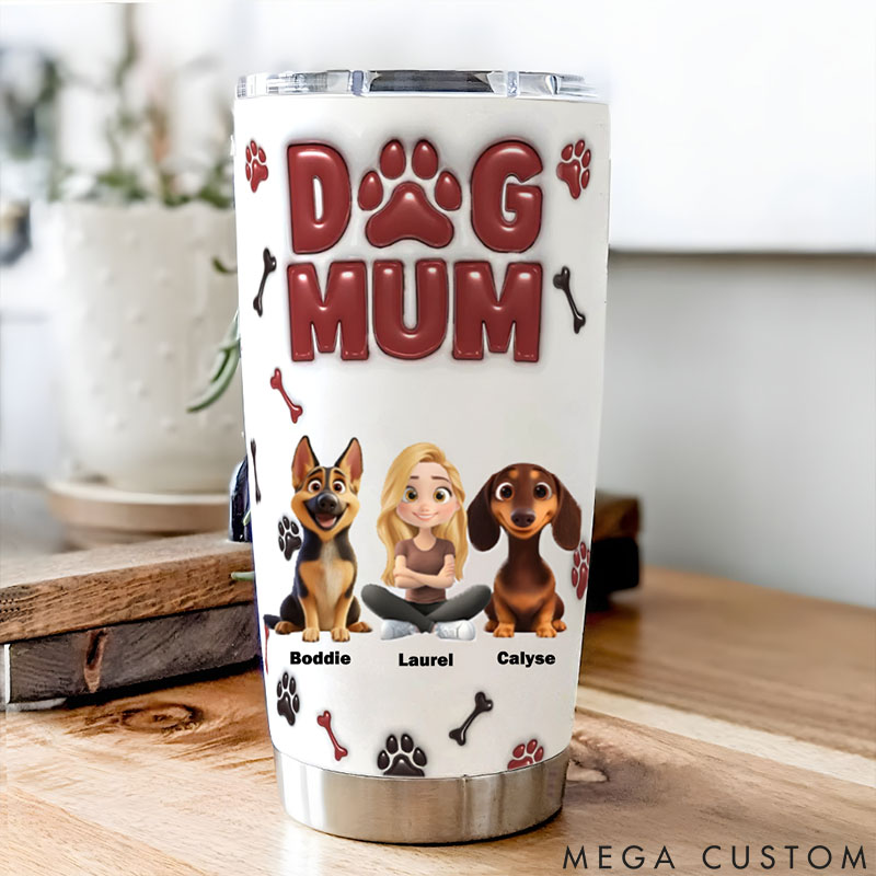 Personalized Dog Lover Lovely Dog Mama 20oz Tumbler