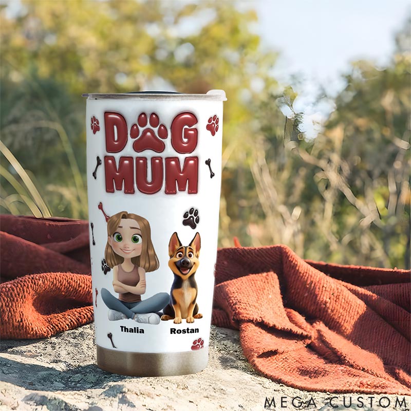 Personalized Dog Lover Lovely Dog Mama 20oz Tumbler
