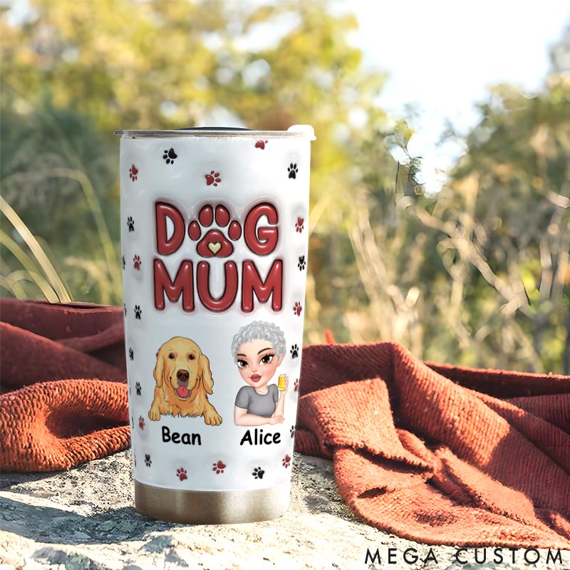 Personalized Dog Lover Lovely Dog Mom 20oz Tumbler
