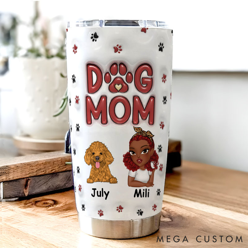 Personalized Dog Lover Lovely Dog Mom 20oz Tumbler