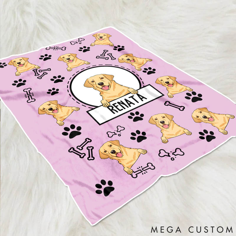 Personalized Dog Lover Lovely Dog Throw Blanket