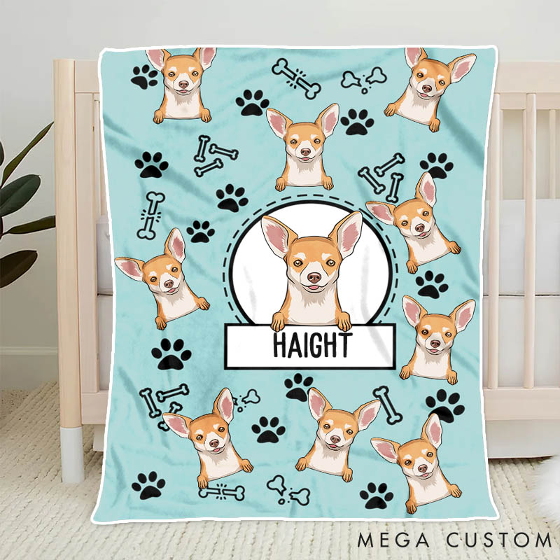 Personalized Dog Lover Lovely Dog Throw Blanket