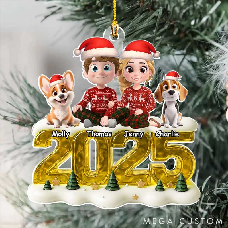 Personalized Dog Lover Memorable Year Christmas Ornament