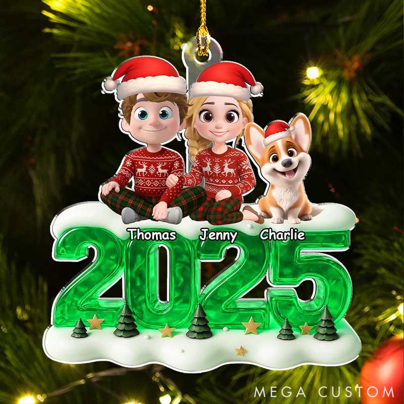 Personalized Dog Lover Memorable Year Christmas Ornament