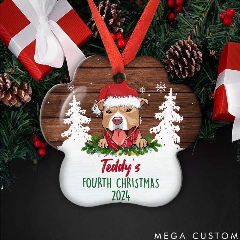 Personalized Dog Lover Merry Christmas Christmas Ornament