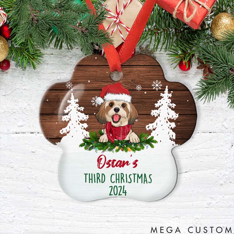 Personalized Dog Lover Merry Christmas Christmas Ornament