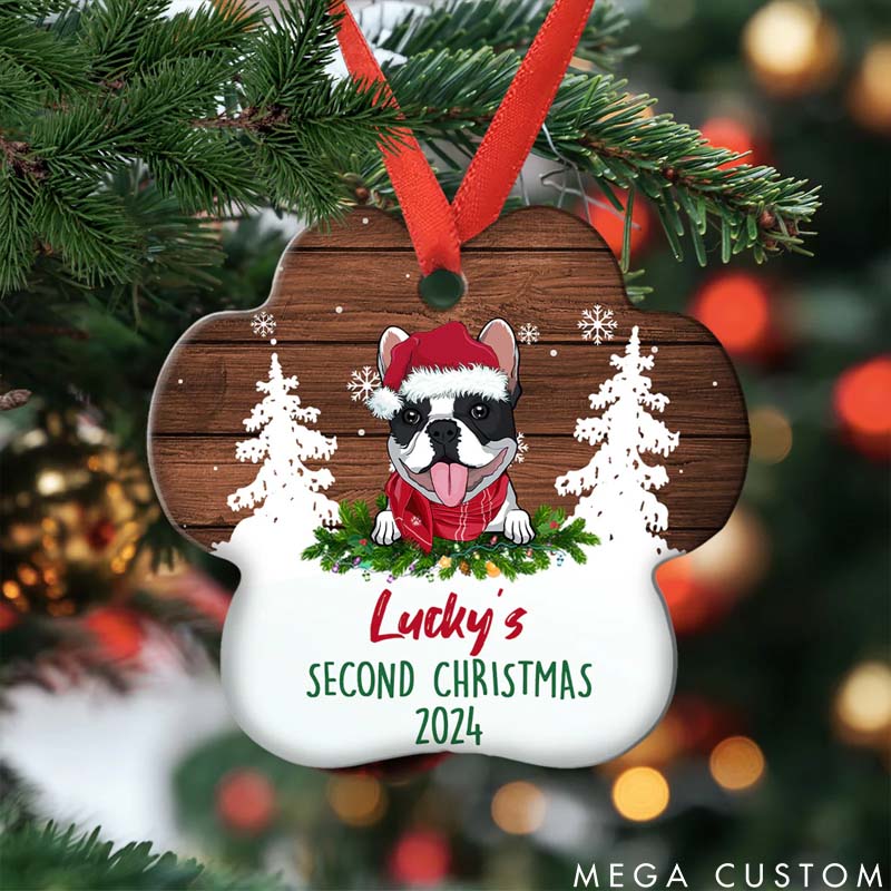 Personalized Dog Lover Merry Christmas Christmas Ornament
