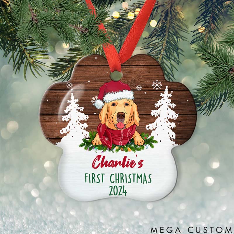 Personalized Dog Lover Merry Christmas Christmas Ornament