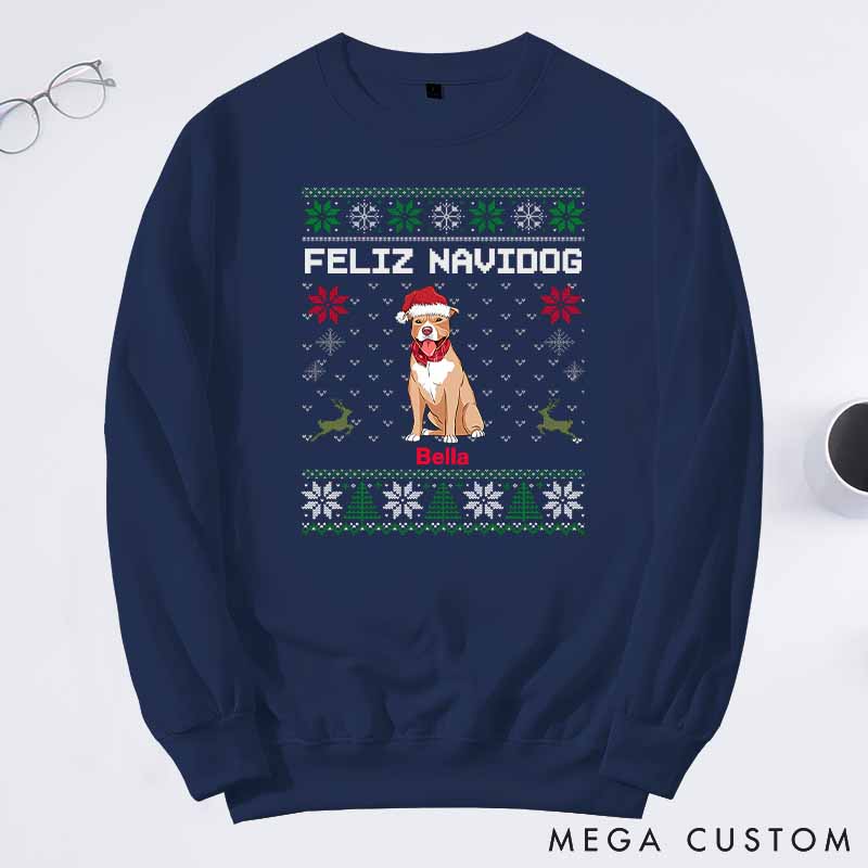 Personalized Dog Lover Merry Woofmas Sweatshirts