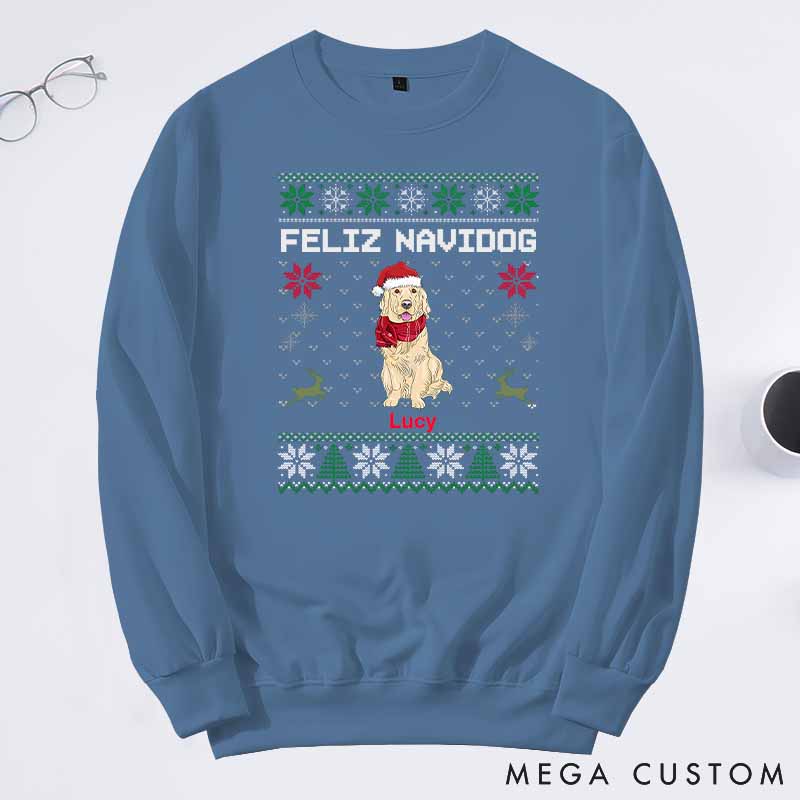 Personalized Dog Lover Merry Woofmas Sweatshirts