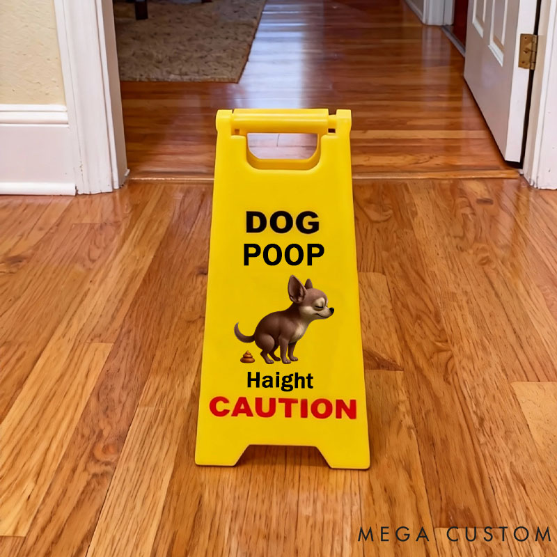 Personalized Dog Lover Mini Dog Pee Floor Sign Great