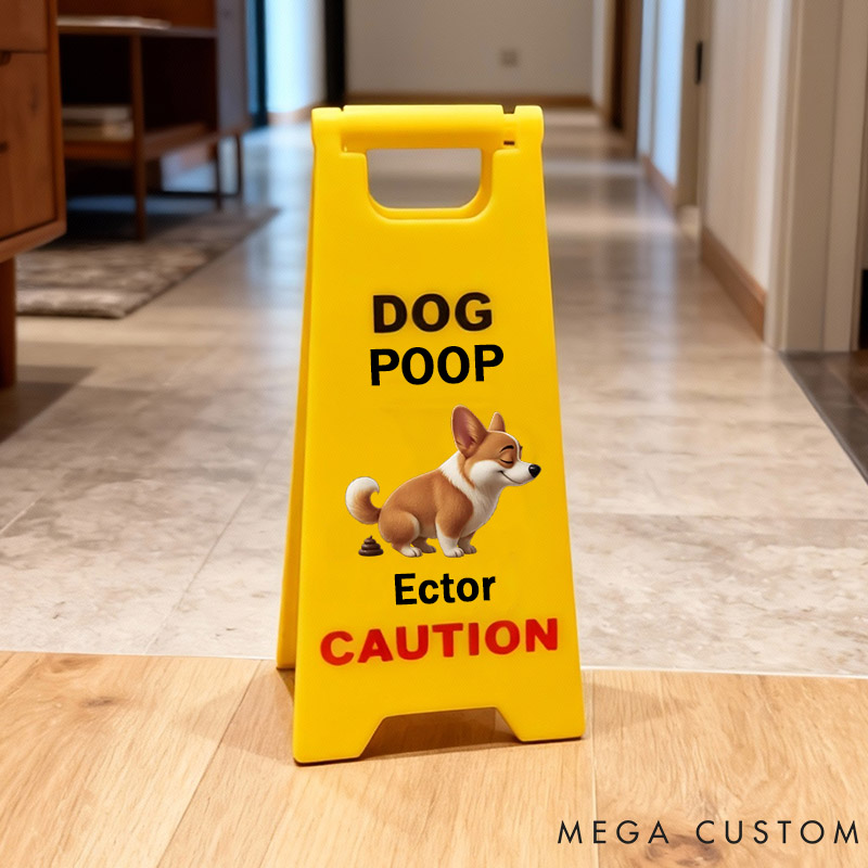 Personalized Dog Lover Mini Dog Pee Floor Sign Great