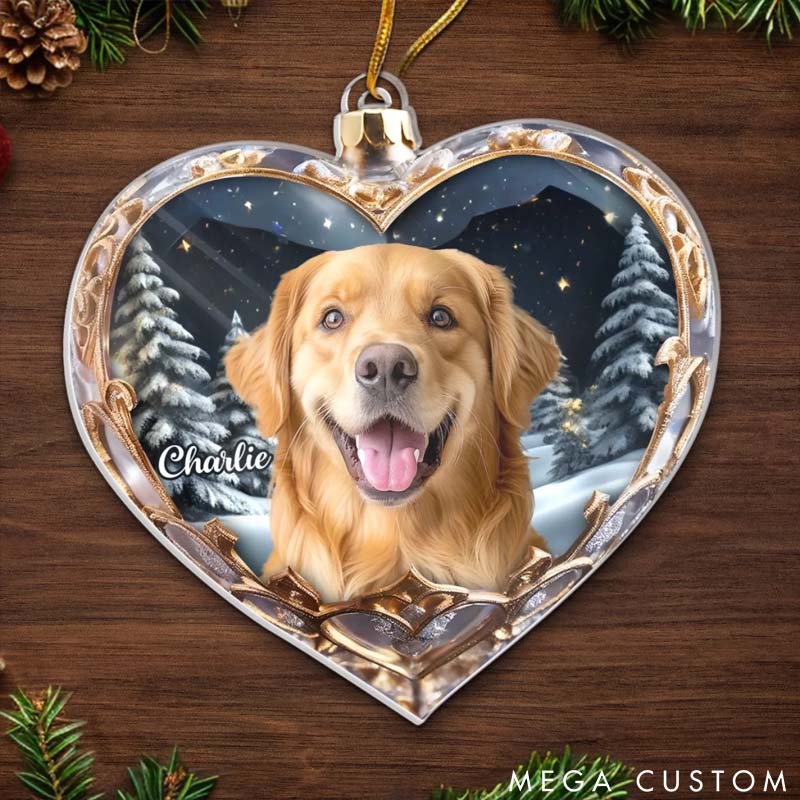 Personalized Dog Lover Miss You More Each Day Christmas Ornament
