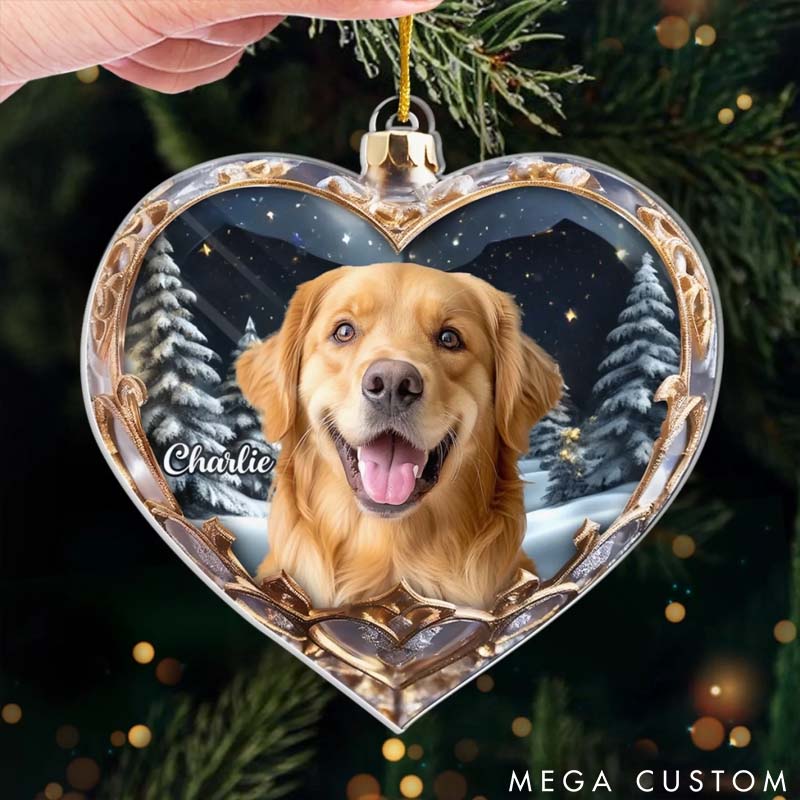 Personalized Dog Lover Miss You More Each Day Christmas Ornament
