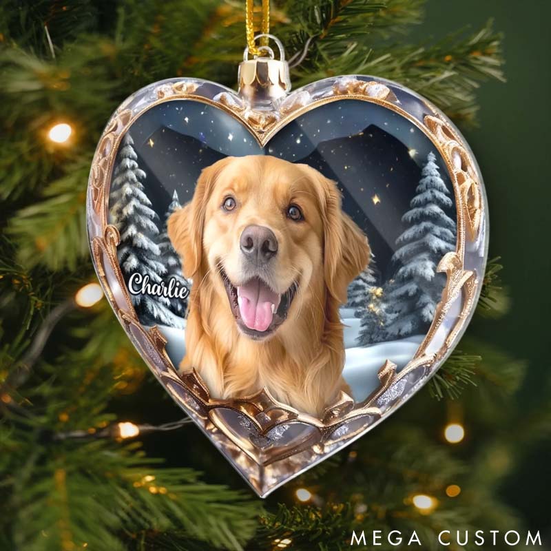 Personalized Dog Lover Miss You More Each Day Christmas Ornament