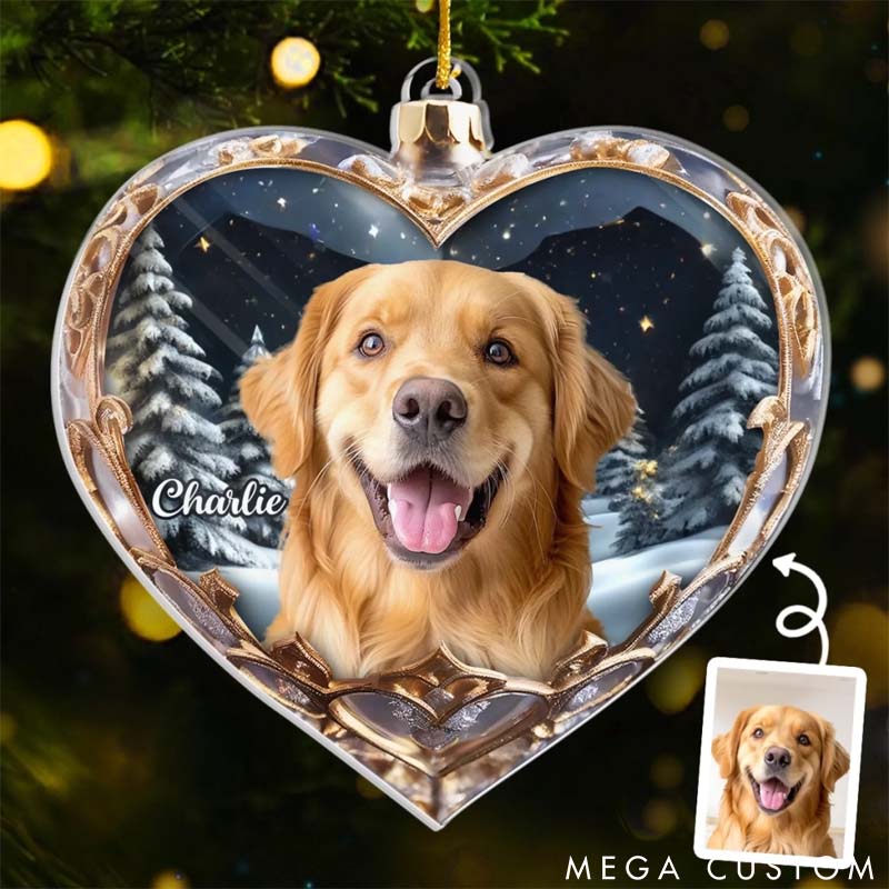 Personalized Dog Lover Miss You More Each Day Christmas Ornament