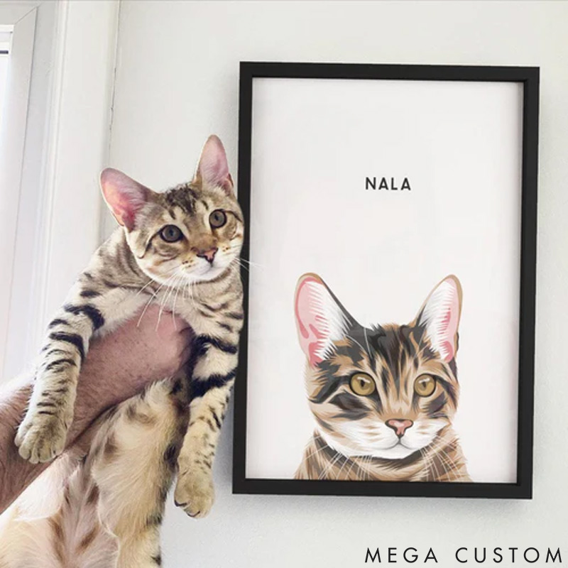 Personalized Pet Lover Modern Pet Portrait