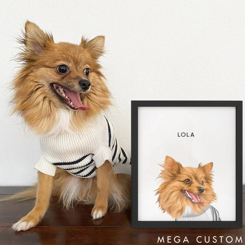 Personalized Pet Lover Modern Pet Portrait