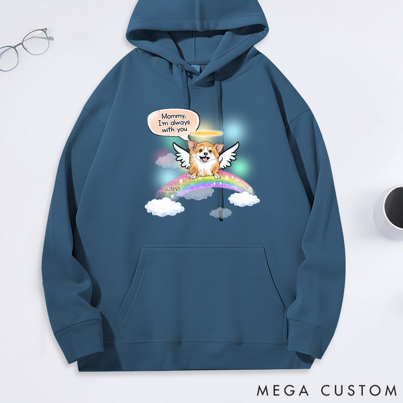 Personalized Dog Lover Mommy I'm always with You Memorial Classic Hoodies