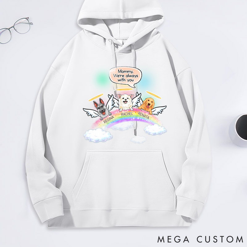 Personalized Dog Lover Mommy I'm always with You Memorial Classic Hoodies