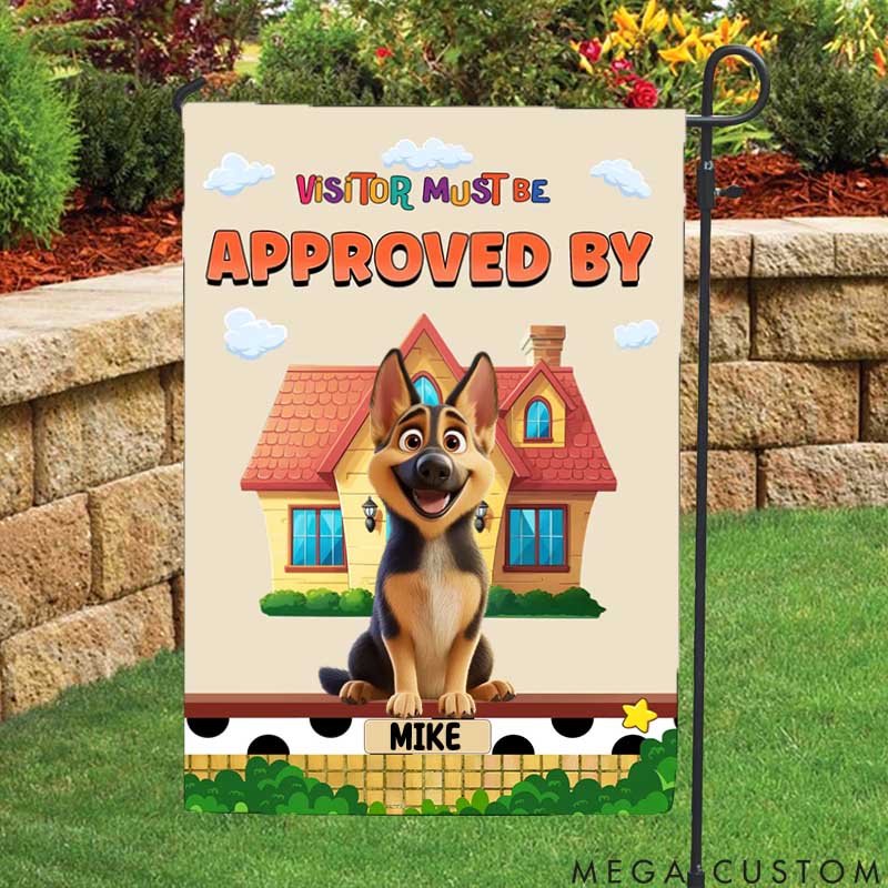 Personalized Dog Lover Must be Approved by Dogs Garden Flag