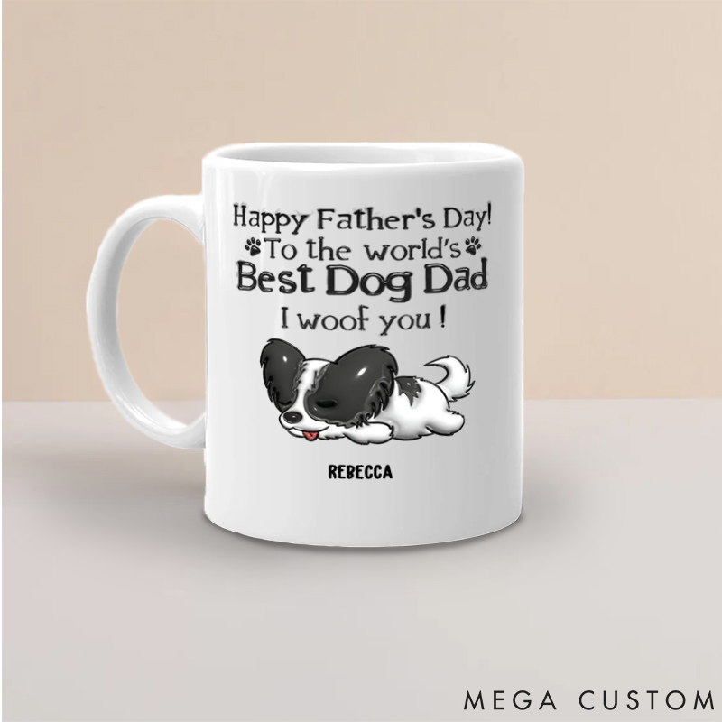 Personalized Dog Lover My Best Dog Dad Mugs