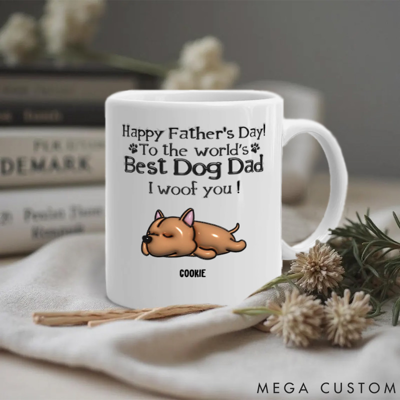 Personalized Dog Lover My Best Dog Dad Mugs