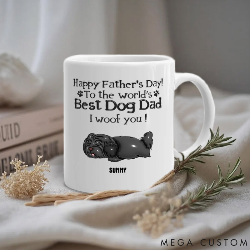 Personalized Dog Lover My Best Dog Dad Mugs