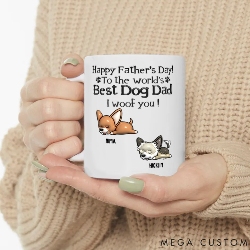 Personalized Dog Lover My Best Dog Dad Mugs