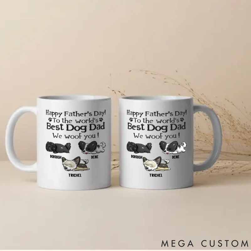 Personalized Dog Lover My Best Dog Dad Mugs