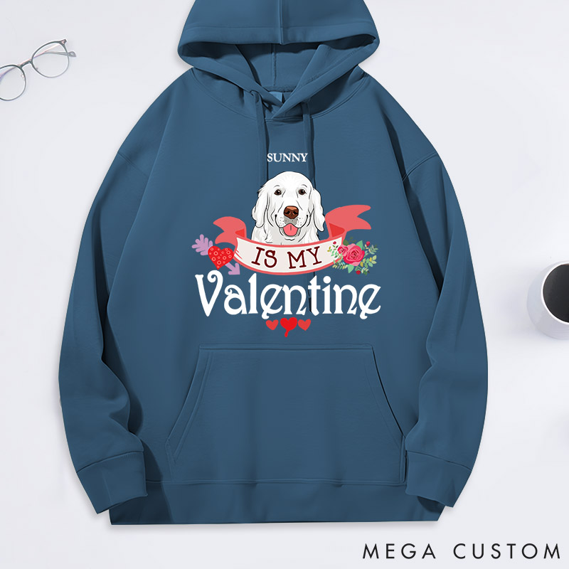 Personalized Dog Lover My Dog is My Valentine Classic Hoodies