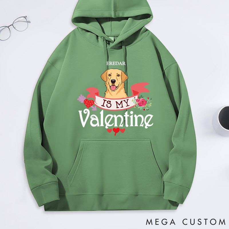 Personalized Dog Lover My Dog is My Valentine Classic Hoodies